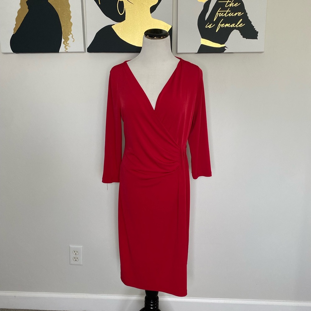 New York and Company Stretch Wrap Dress Size M